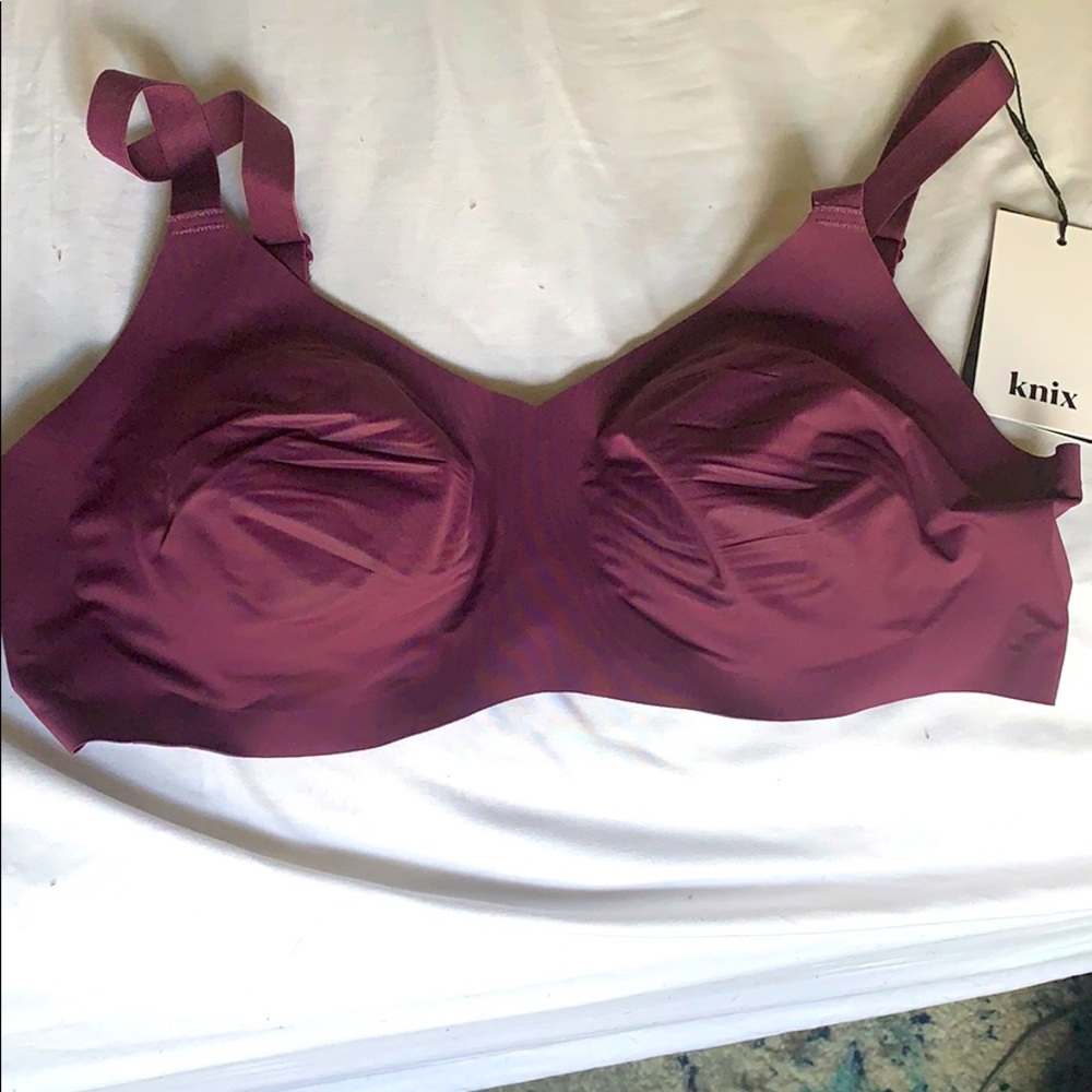 Knix padded v-neck evolution bra (stormy sky)